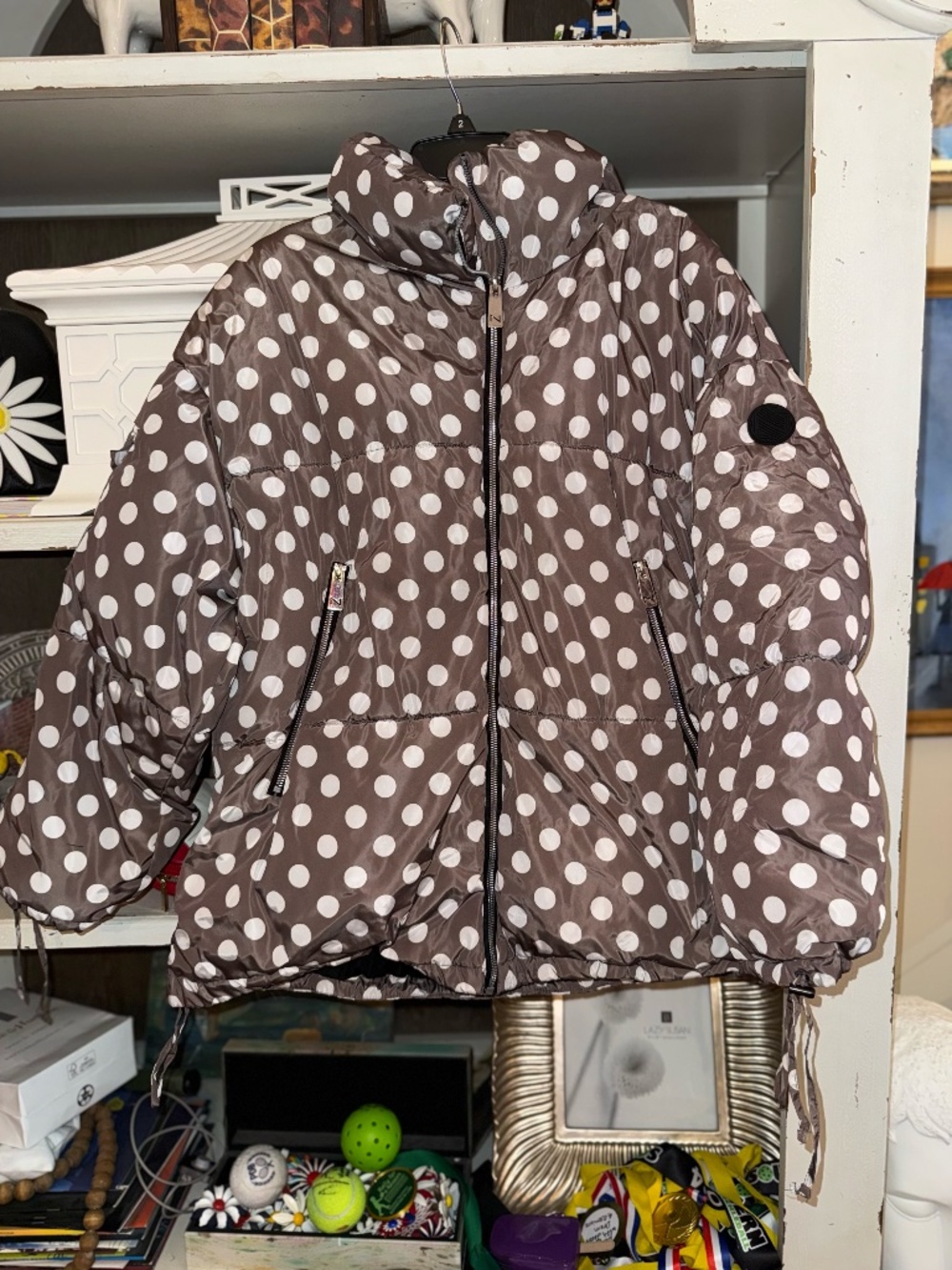 Noize XL Faika polka dot puffer coat jacket - Picture 5 of 9